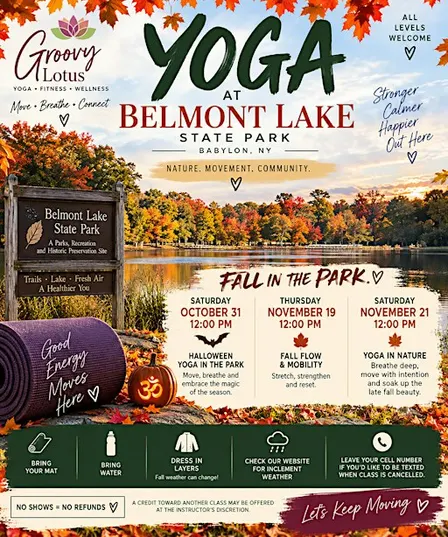 Autumn Themed Belmont Park Yoga
