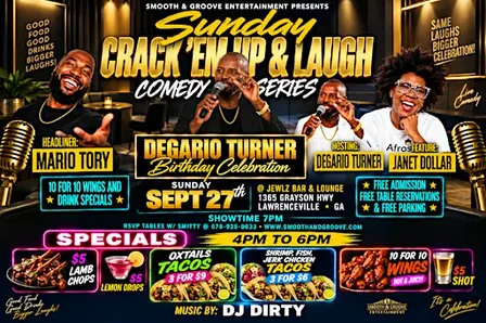Crack’em Up & Laugh comedy: Degario Turne Birthday Celebration