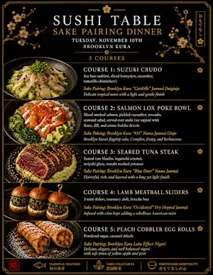 Sake Pairing Dinner