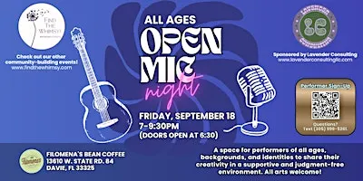 Open Mic Night at Filomena's Bean Coffee!
