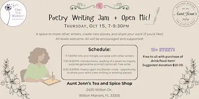 Poetry Writing Jam + Open Mic!