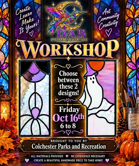 Stained Glass Spooky Season Workshop Brought to you by Colchester P&R