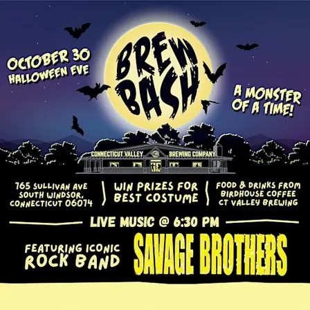 Halloween Party & Costume Contest - The Savage Brothers @ CT Valley Brewing