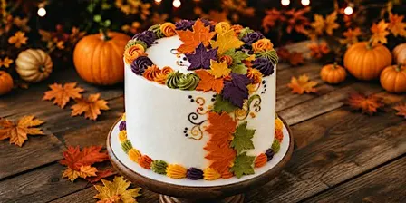 Beginner Cake Decorating Foundations w/Extreme Piping & Fondant Leaves-Fall