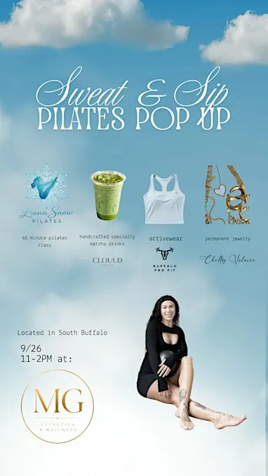 Sweat and Sip Pilates Pop Up Event NOON