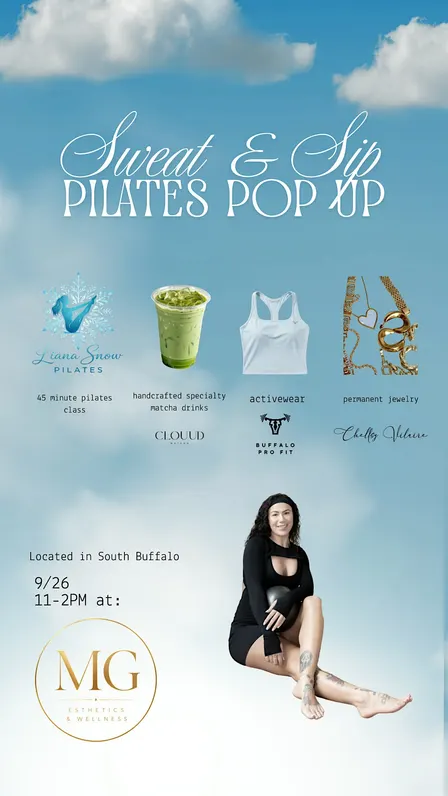 Sweat and Sip Pilates Pop Up Event NOON