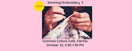 Cloth House: Learn basic slow stitches/embroidery