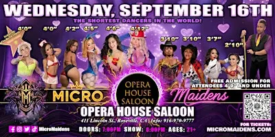Roseville, CA - Micro Maidens: The Show @Opera House Saloon - WEDNESDAY