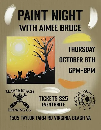 Paint Night with Aimee Bruce at Reaver Beach!