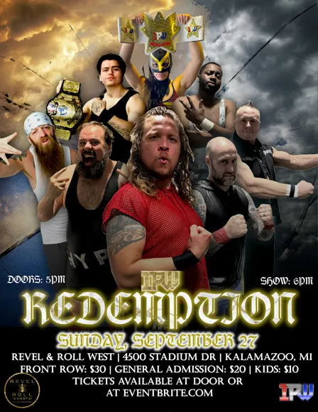 IPW: REDEMPTION - Sunday, September 27th [6PM] at Revel & Roll in Kalamazoo