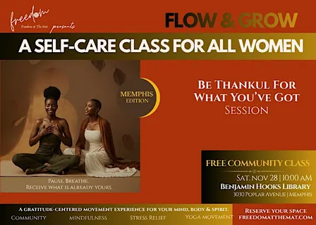 November Flow & Grow Yoga & Self-Care @ Memphis Benjamin Hooks Library