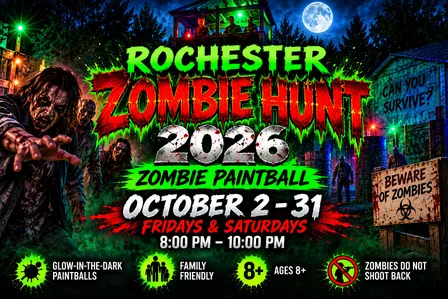 Rochester Zombie Hunt 2026 – Zombie Paintball Halloween Adventure