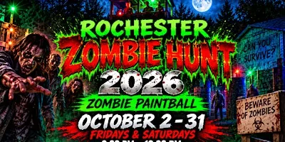 Rochester Zombie Hunt 2026 – Zombie Paintball Halloween Adventure