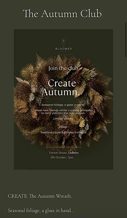 Create Autumn - Floral wreath workshop