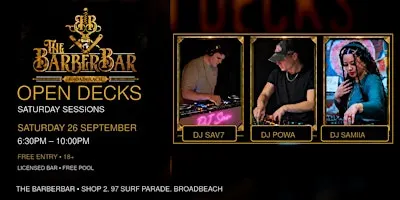 OPEN DECKS - SATURDAY SESSIONS