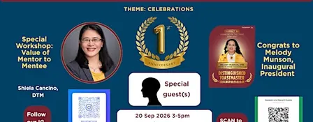 Speakers & Beyond Toastmasters Club 1st Anniversary