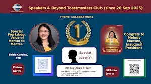 Speakers & Beyond Toastmasters Club 1st Anniversary