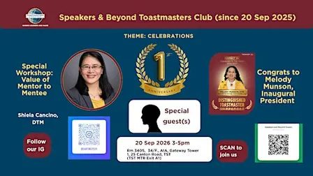 Speakers & Beyond Toastmasters Club 1st Anniversary