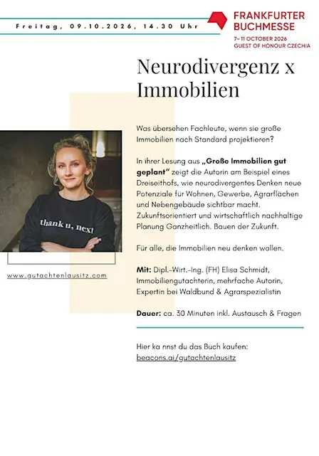 Lesung: "Große Immobilien gut geplant" - Neurodivergenz x Immobilien