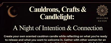 Cauldrons, Crafts & Candlelight: A Night of Intention & Connection