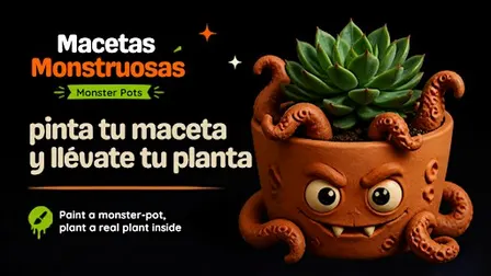 Macetas Monstruosas: pinta tu maceta y llévate tu planta  Paint & Plant