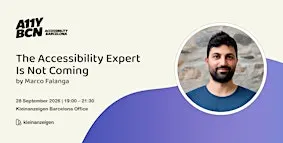 A11Y BCN (Accessibility Barcelona) September Meetup