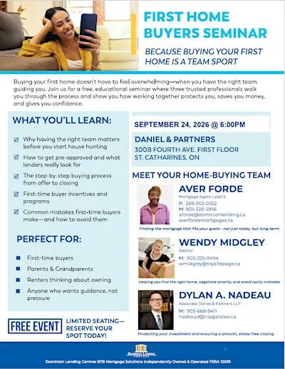 First Time Home Buyers Seminar