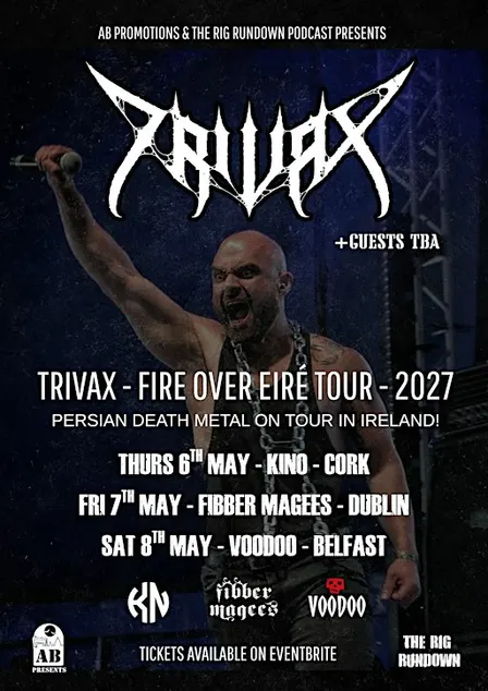 TRIVAX - FIRE OVER EIRÉ TOUR - VOODOO BELFAST
