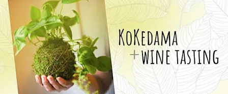 Kokedama + wine tasting