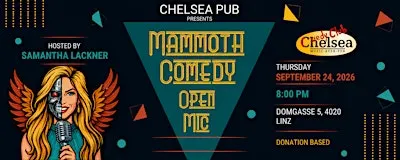 Mammoth Comedy Open Mic at Chelsea Pub Sep 24th