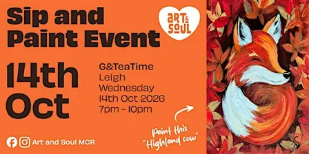 Sip and Paint Night at G&TeaTime, Leigh