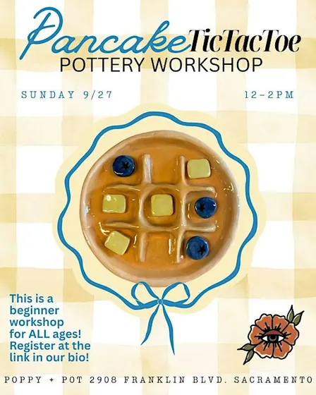 Pancake TicTacToe Pottery Workshop