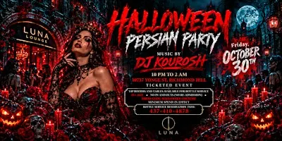 Toronto Persian Halloween Party 2026 | DJ Kourosh at Luna Lounge
