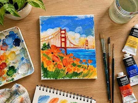 Coffee & Canvas: A Guided Acrylic Painting Workshop at Chai Aum