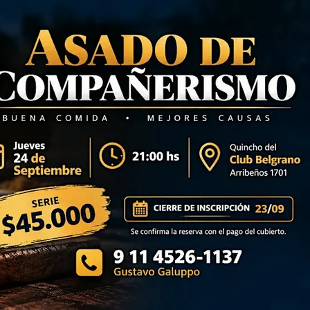 ASADO DE BENEFICENCIA – ROTARY CLUB DE BELGRANO