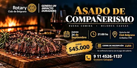 ASADO DE BENEFICENCIA – ROTARY CLUB DE BELGRANO
