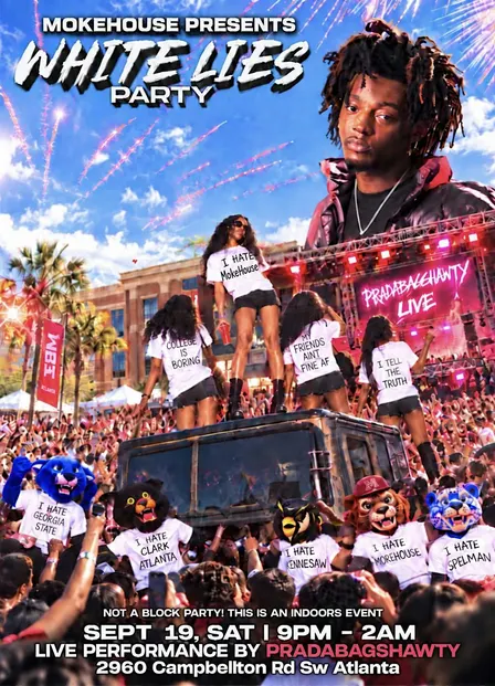 PRADABAGSHAWTY WHITE LIES PARTY - MOKEHOUSE PRESENTS
