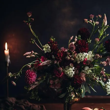 The Vampire's Table Centerpiece Halloween Floral Arrangement Class