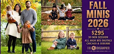 Fall Mini Sessions 2026-BUSSE WOODS (SCHAUMBURG/ ELK GROVE Oct 11 &Nov 7th