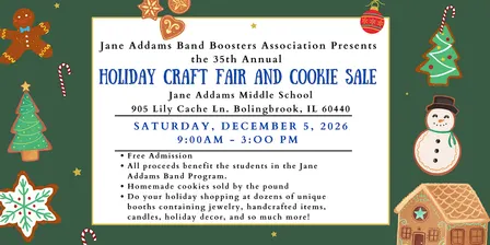 2026 Jane Addams Band Boosters Holiday Craft Fair