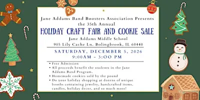 2026 Jane Addams Band Boosters Holiday Craft Fair