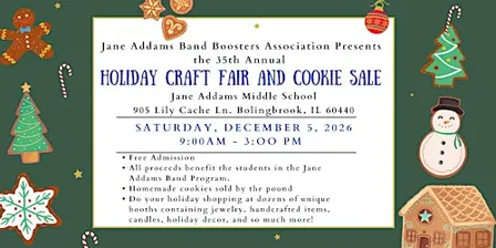 2026 Jane Addams Band Boosters Holiday Craft Fair