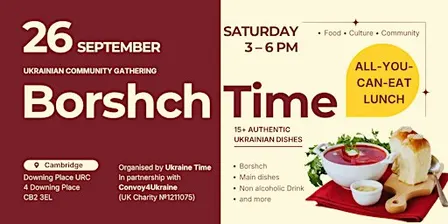Borshch Time (26 September) — Food, Culture & Community