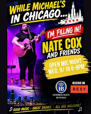 Open Mic Night Wednesday at Hofbräuhaus Buffalo (FREE)