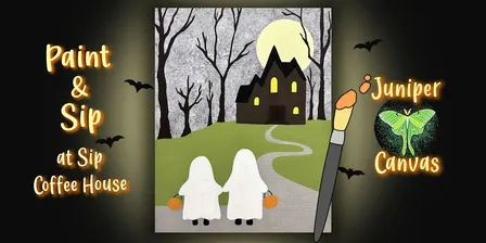 Paint & Sip at Sip Coffee House 2 in Highland: Trick or Treaters