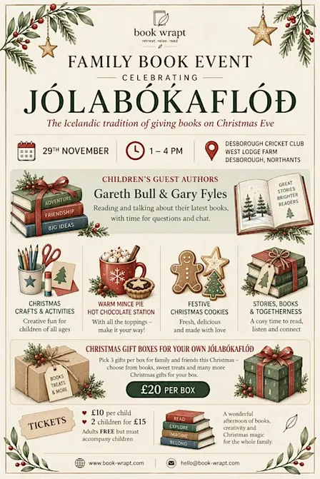 Jolabokaflod- book wrapt