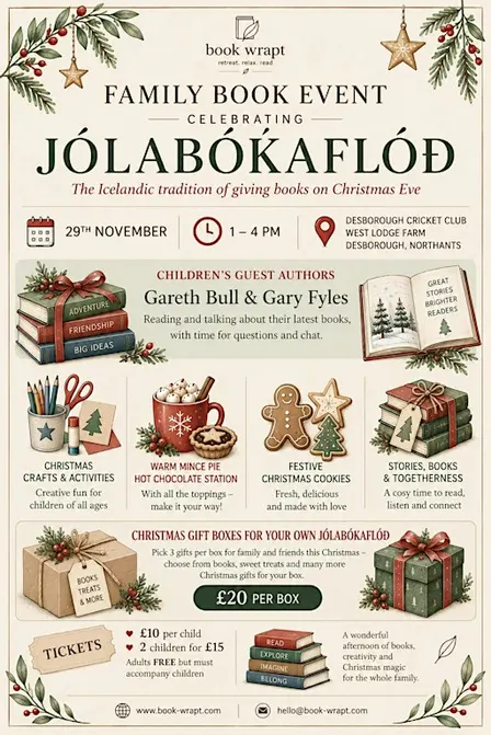 Jolabokaflod- book wrapt