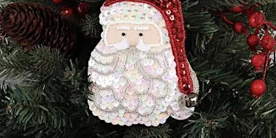 Hand embroidery with beads- Create your own hanging Christmas decoration