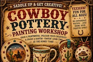 Cowboy / Cowgirl Pottery Painting Workshop - Honky Tonks