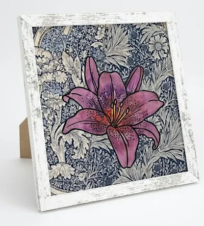 Botanical Glass Art: A Layered Lily Masterpiece